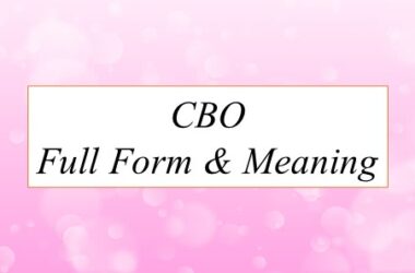CBO Full Form & Meaning