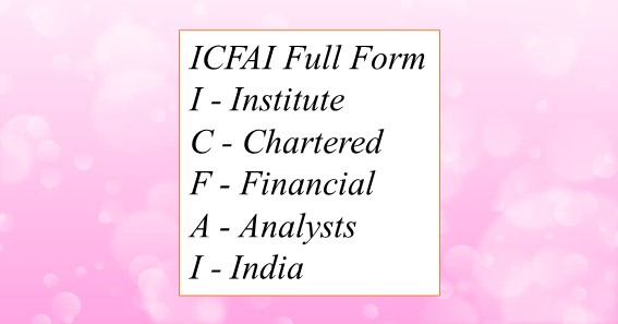 ICFAI Full Form